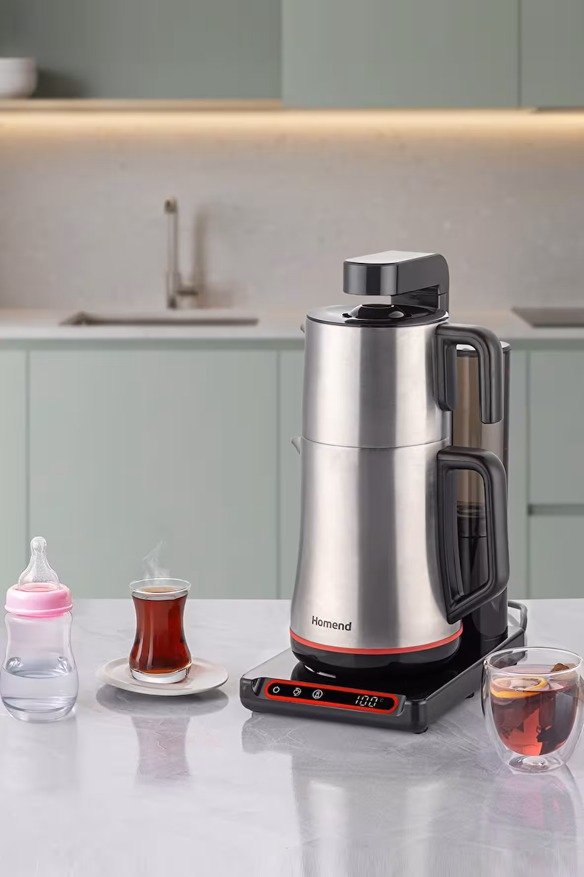 Homend Teabot 1785H Otomatik Çay Makinesi Siyah
